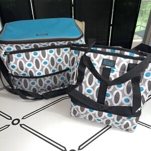 Insulated Cooler & Lunch Bag Set Portable Picnic Tote for School, Work or Travel